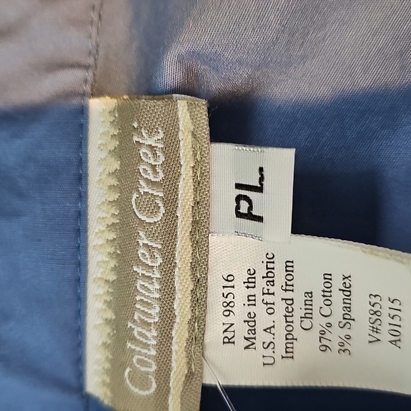 Coldwater Creek Size PL Blue Wrap Blouse - Picture 6 of 6